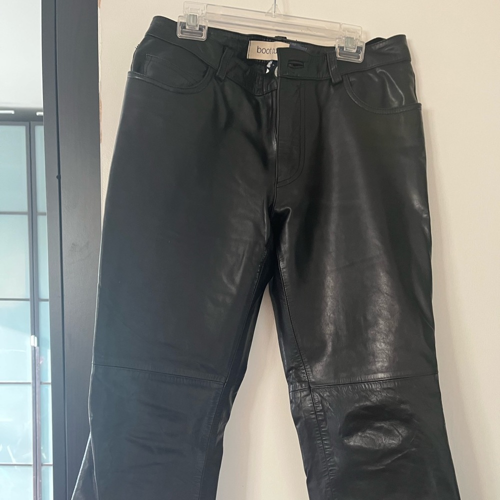 Black leather pants